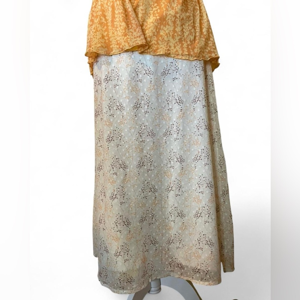 Floral Cream Maxi Skirt